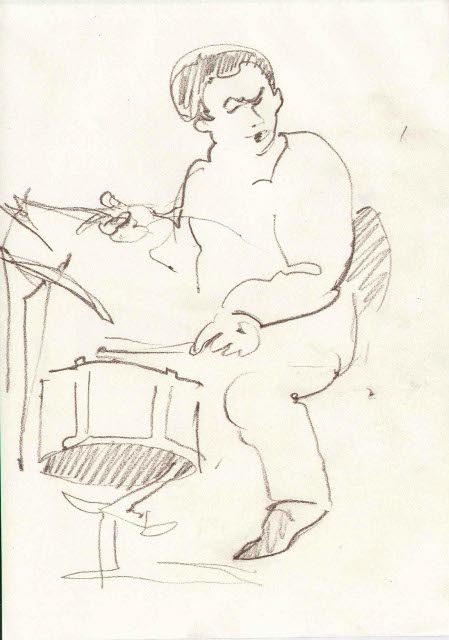 Marc Bernstein Quartet «Kibrick». Шкіц з XIV Jazz Bez. Автор: Юстина Могитич