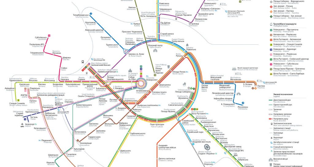 Новий дизайн схеми руху електротрапспорту у Львові