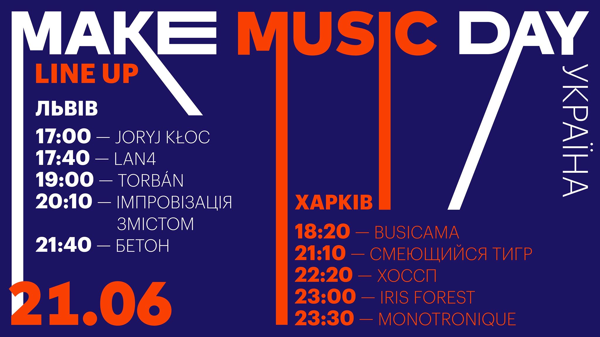 Львів та Харків влаштовують музичне свято Make Music Day Україна