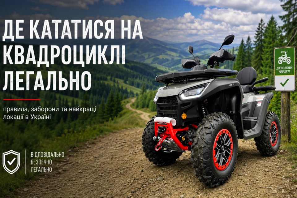 Де кататися на квадроциклі легально: правила, заборони та найкращі локації в Україні